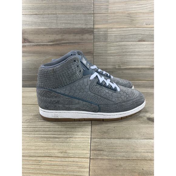 Nike Air Python Hi Top Grey Green Mens Shoes Size 9 Sneakers Suede - Picture 1 of 10